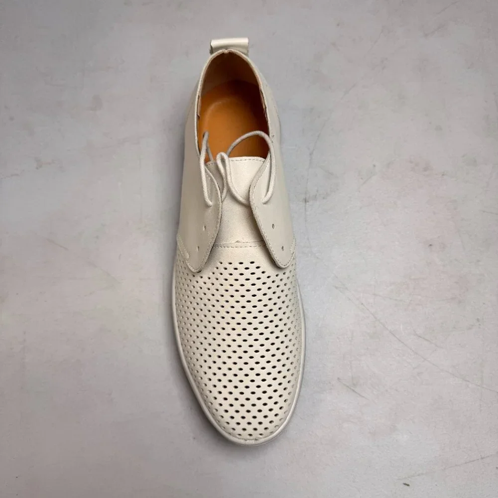 Santimon Men's US 7-10 White Casual Derby Shoes Breathable Non Slip‎ Sneakers
